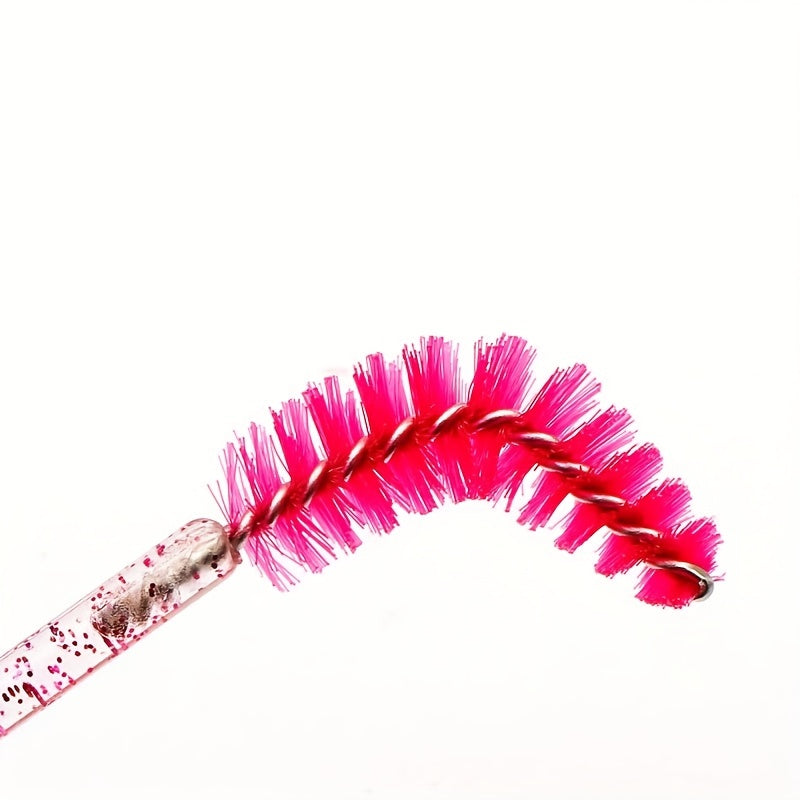 50pcs Crystal Eyelash Mascara Brushes for Daily Makeup and Eyebrow Grooming