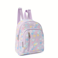 Kids Heart Pattern Backpack Large Capacity School Bag