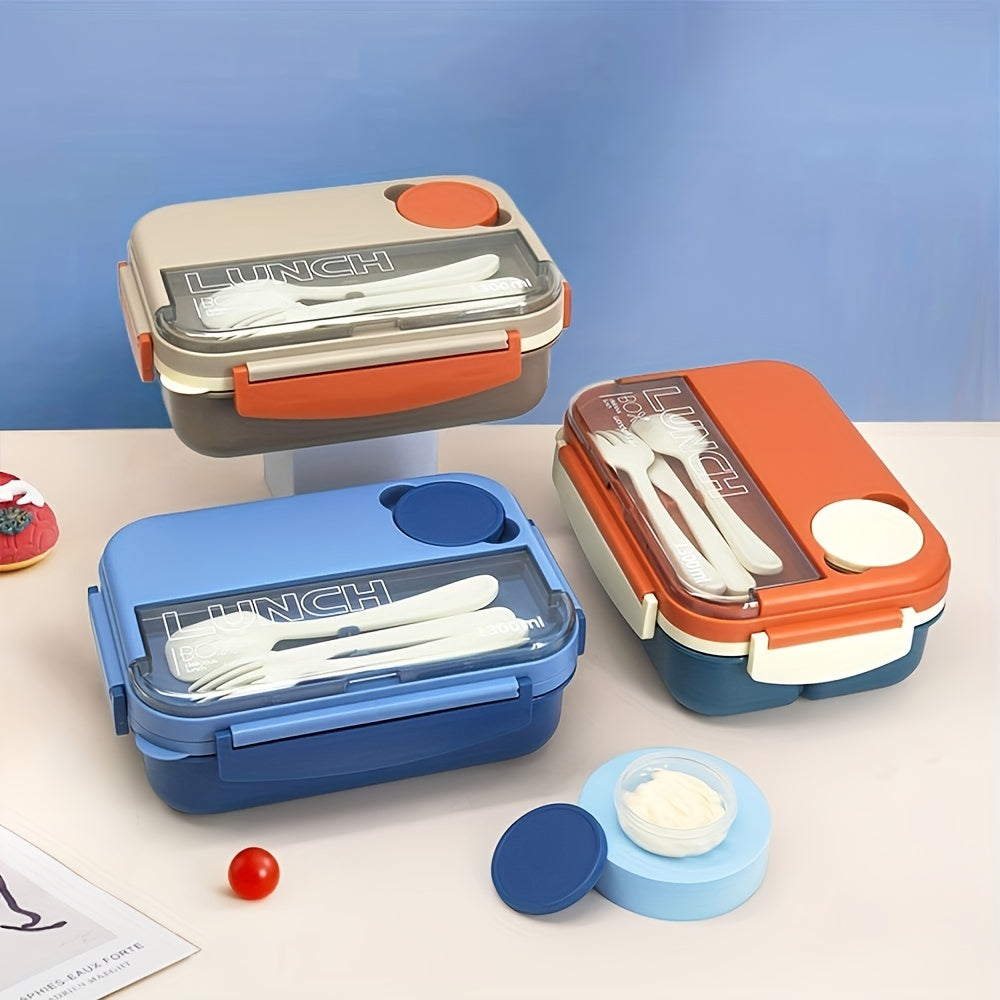 Leakproof Bento Box with Cutlery and Sauce Box for Lunch