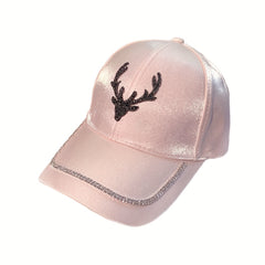 Rhinestone Antlers Couple Baseball Cap Sun Hats for Women Men