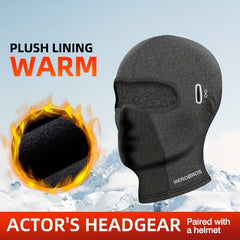 Velvet Full Face Mask for Motorcycle Helmet, Windproof Warm Headgear