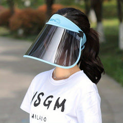 Candy Adjustable Visor Hat Wide Brim Foldable PVC Sun Hat UV Protection