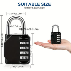 4 Digit Combination Lock for Gym Sports Locker Fence Toolbox