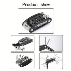 15 in 1 Wrench Set Bicycle Tire Repair Tool Multifunctional Folding Car Repair