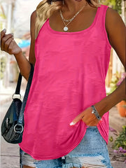 Solid Scoop Neck Tank Top