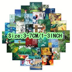 24 Solar Terms Graffiti Stickers Pack Laptop Helmet Water Cup Decoration