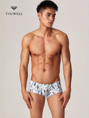 Men's Stylish Printed Bikini Briefs Breathable Underwear Trunks