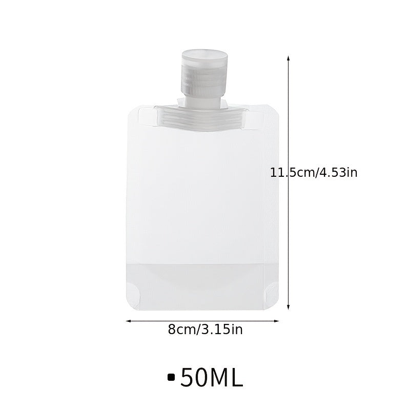 10pcs Portable Makeup Packing Bag with Flip Cap 30 50 100ml