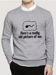 Funny Sperm Print Knitted Sweater Men's Casual Warm Mid Stretch Pullover