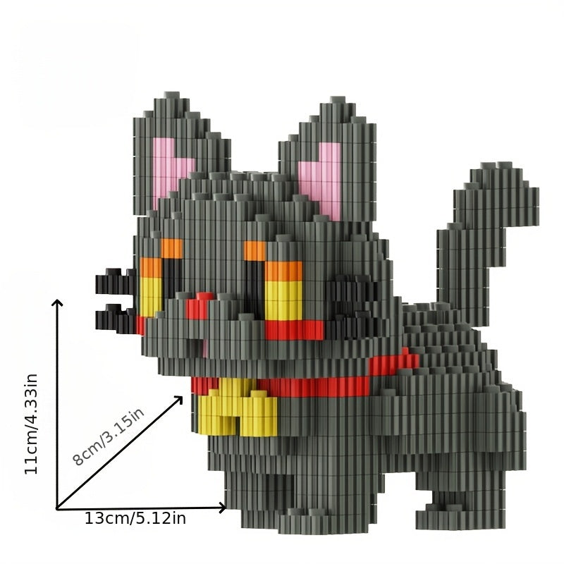3000pcs Interlocking Cat Building Blocks Set for Adults