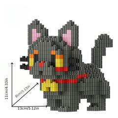 3000pcs Interlocking Cat Building Blocks Set for Adults