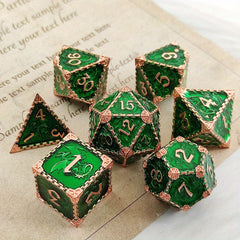 Heavy Metal Polyhedral Dice Set for RPGs MTG Pathfinder