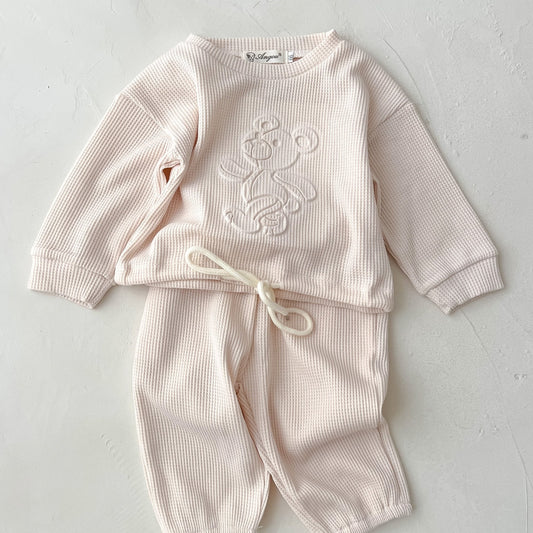 Baby Girl Animal Print Outfit Long Sleeve Pullover Top & Pants Suit