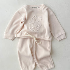 Baby Girl Animal Print Outfit Long Sleeve Pullover Top & Pants Suit