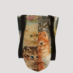 Cat Print Tote Bag Large Travel Beach Shoulder Bag