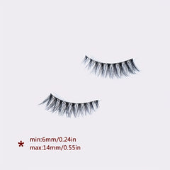 7 Pairs Fishtail False Eyelash Natural Fiber Long False Eyelashes 14mm