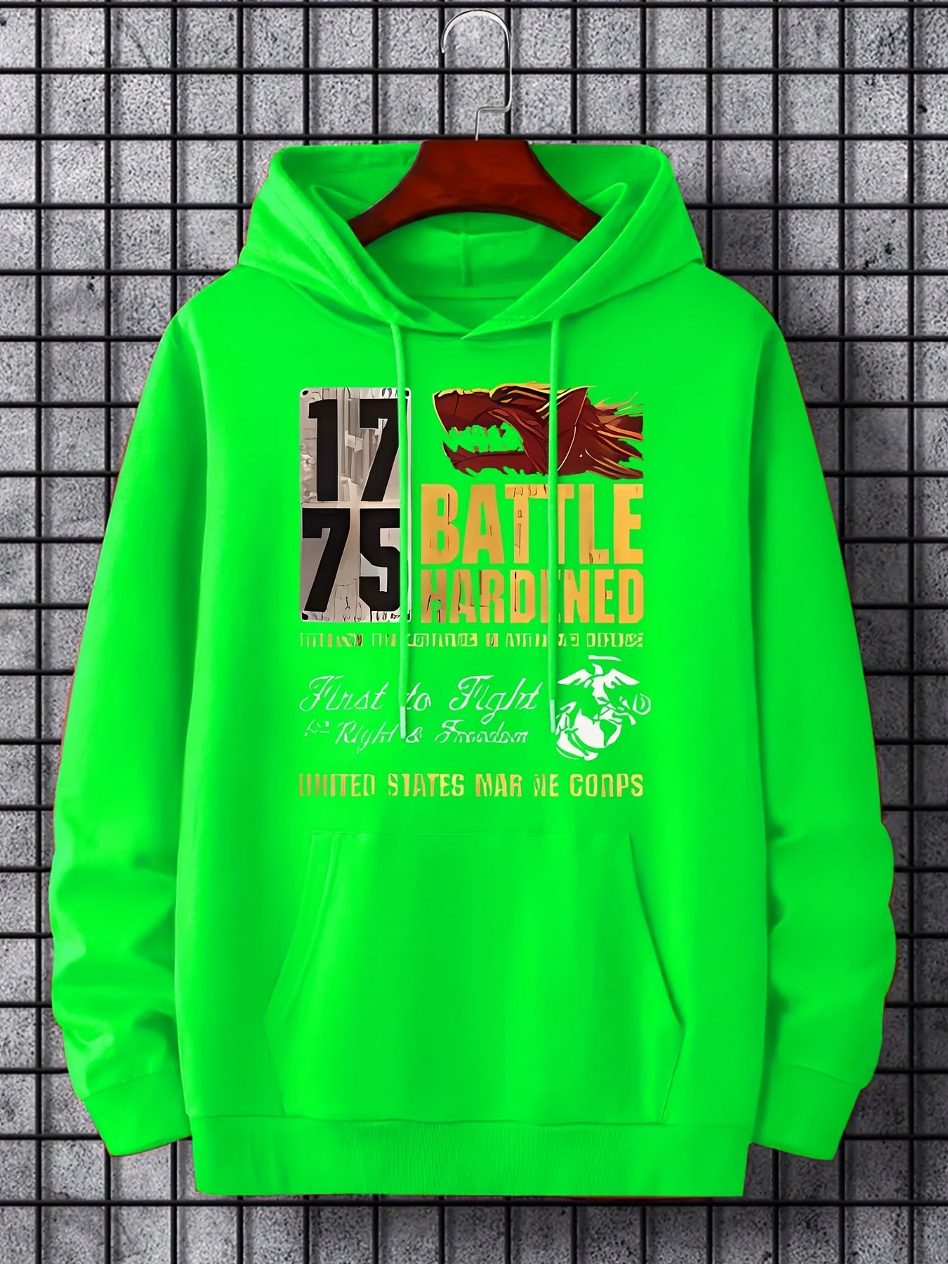 USA Print Hoodie for Men Spring Fall