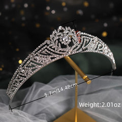 Royal Wedding Tiara Bridal Headpiece Zircon Plated Golden Gift