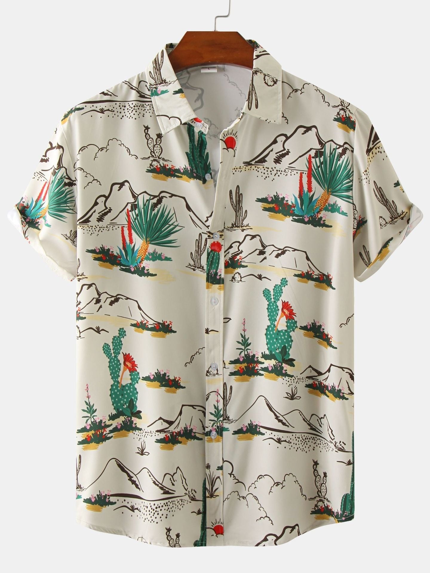 Men's Graphic Printed Casual Short Sleeve Shirt