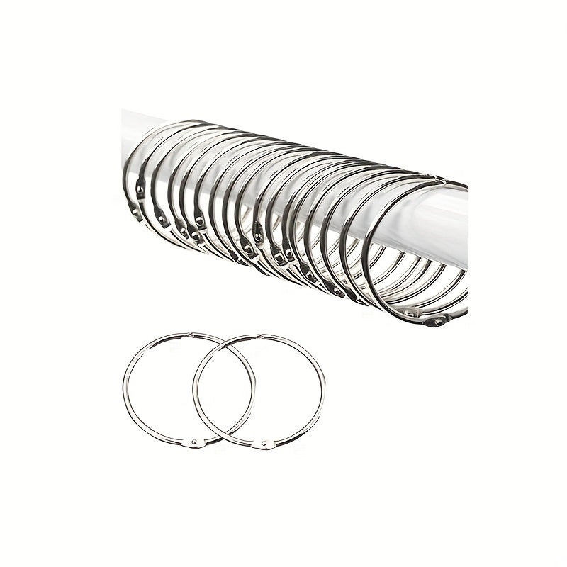 12pcs Shower Curtain Rings Effortless Gliding Curtain Hooks