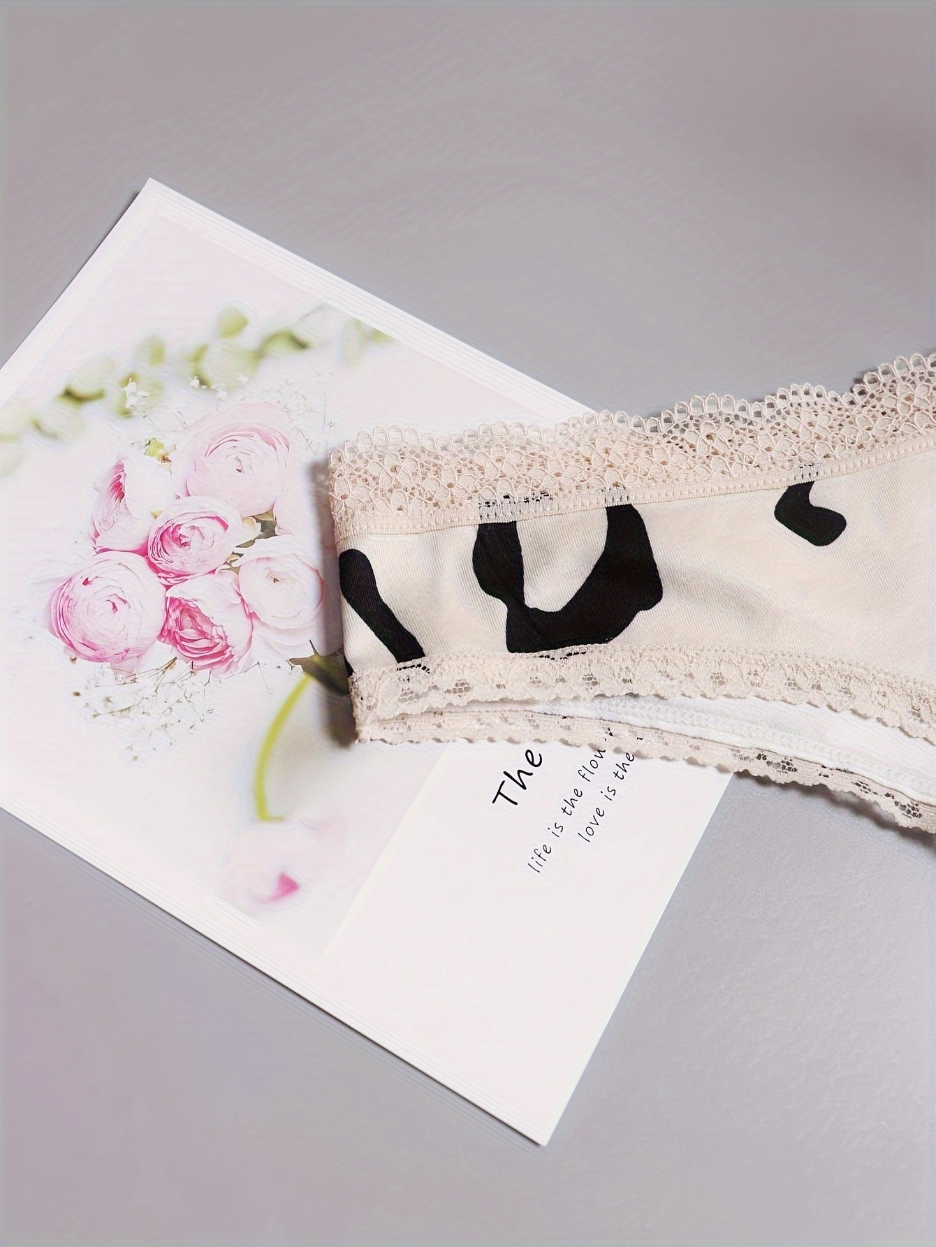 3 Pack Plus Size Lace Print Hipster Underwear Set