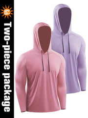 Men's Sun Protection Hoodie Quick Dry Breathable Loose Hooded Sweatshirt