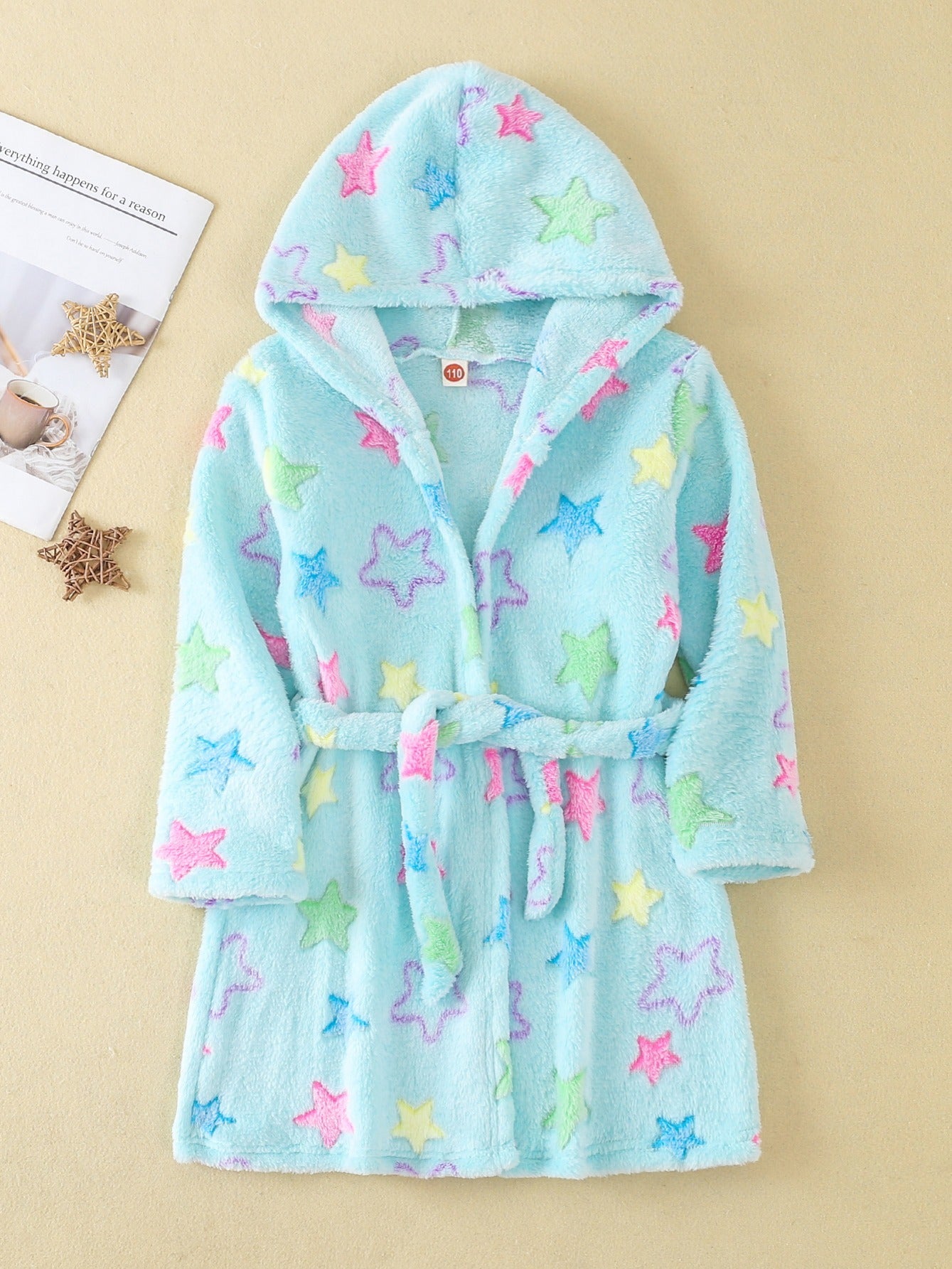 Soft Flannel Hooded Sleeper Robe for Baby Girls