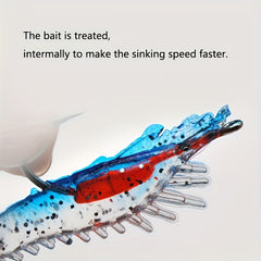 16pcs 3g Soft Shrimp Fishing Lures Sharp Hooks Bionic Fishing Lures