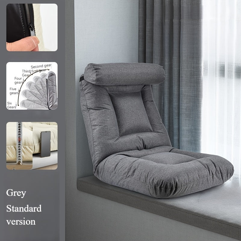 Foldable Lazy Sofa Chair Backrest Lounge Chair for Home Outdoor Travel Camping