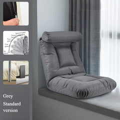 Foldable Lazy Sofa Chair Backrest Lounge Chair for Home Outdoor Travel Camping
