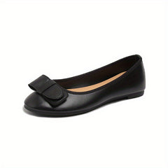 Bowknot Decor Slip On Flat Shoes - Women's Casual Lightweight Shoes