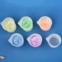5pcs 300ml Silicone Measuring Cup with Scale for DIY Cake Baking Epoxy Resin