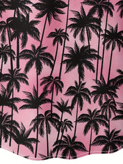 Men's Coconut Tree Camp Collar Hawaiian Shirt Short Sleeves