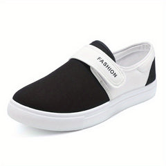 Men's Hook And Loop Canvas Skate Shoes Breathable Sneakers