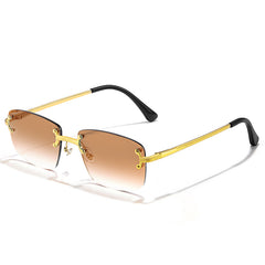 Metal Rectangle Sun Glasses UV400 Eyewear