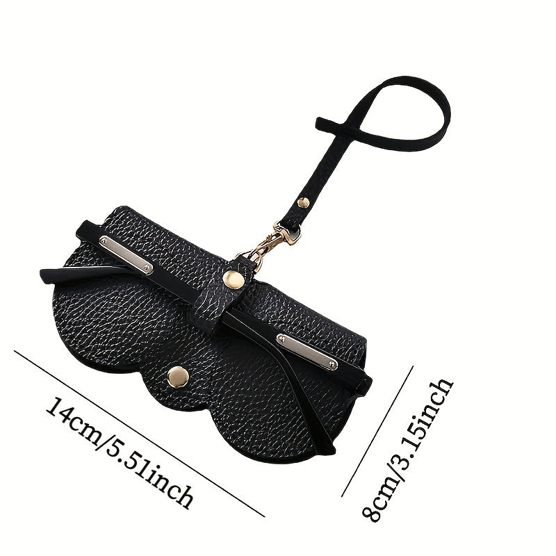 Lychee Embossed Glasses Bag PU Leather Sunglasses Pouch