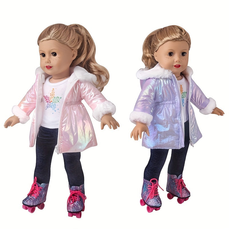 Winter Doll Jacket Cozy Coat Bright Pink Purple Rose