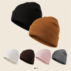 Knitted Hat Beanie For Men Women Cuffed Plain Skull Hat