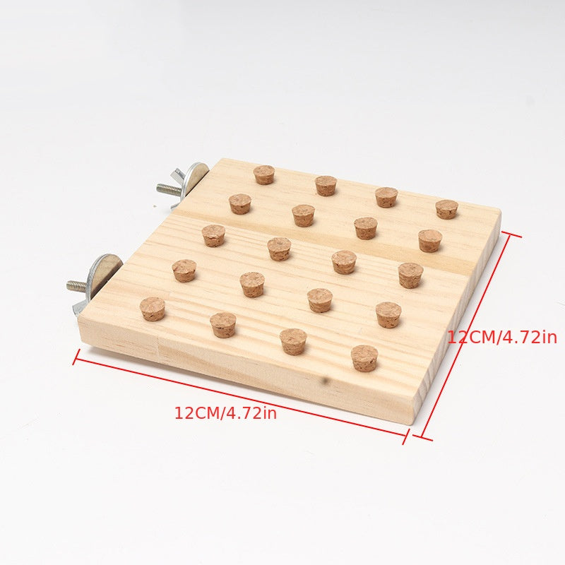 Wooden Bird Training Toy Building Block Puzzle Toy Parrot Gnawing Grinding Toy