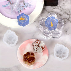 Epoxy Cat Paw Silicone Resin Mold For Crafts Keychain Pendant
