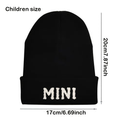 Boys Knitted Hat Soft Letter Embroidery Elastic Kids Beanie