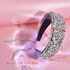 Vintage Velvet Headband Baroque Rhinestone Wide Headband for Festive Events A238