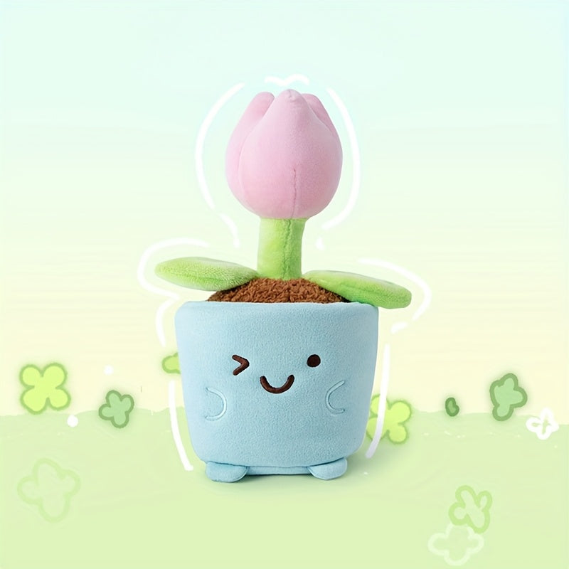 Plant Potted Plush Toys Tulip Mushroom Aloe Vera Begonia Lucky grass Plant Doll