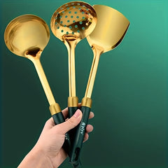 Stainless Steel Kitchen Utensils Soup Spoon Cooking Spatula Noodle Scoop