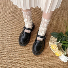 Floral Mesh Socks - Women's Mid Tube Stockings & Hosiery