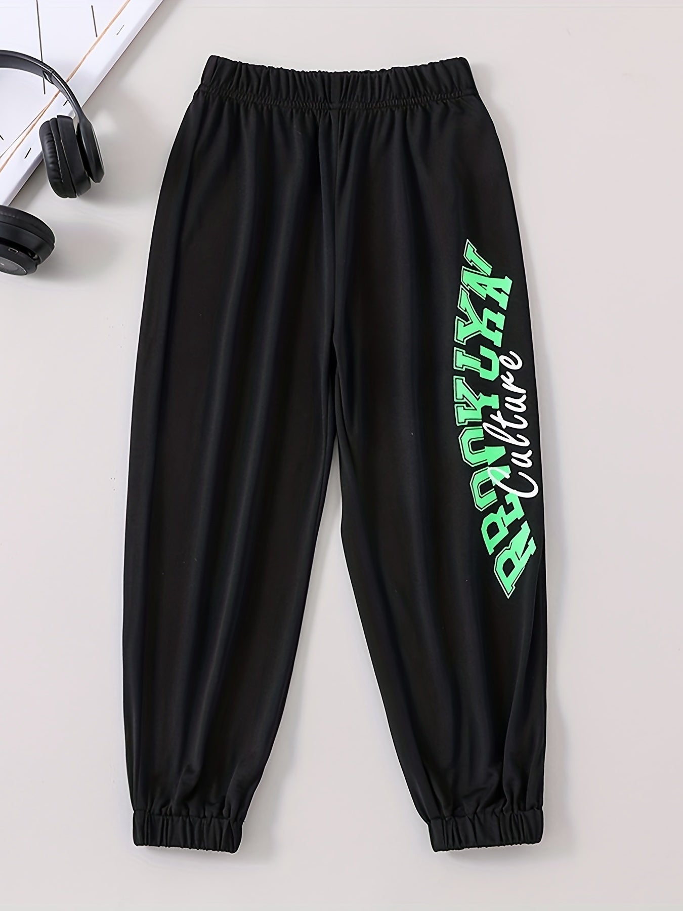 Teen Casual Letter Graphic Print Sweatpants
