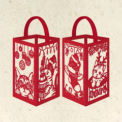 4pcs Metal Cutting Die 3D Lantern Christmas Animal Cut Die For Card Making