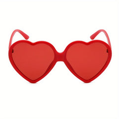 Heart Sunglasses Y2K Solid Photo Prop UV400