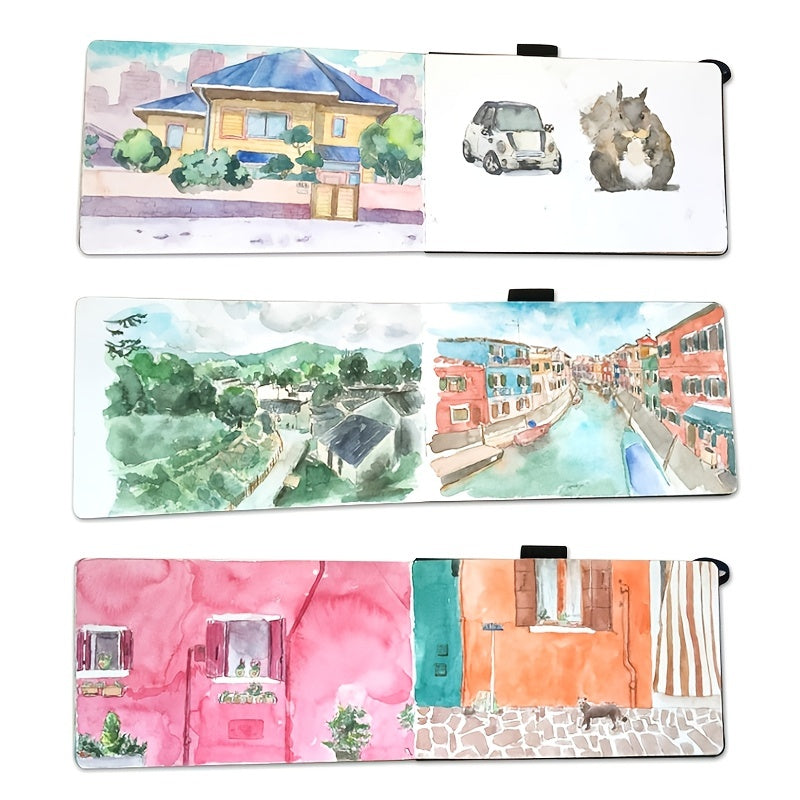 Watercolor Book Travel Hand painted Journal Student Art Painting Book