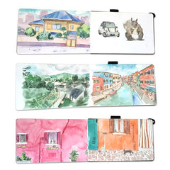 Watercolor Book Travel Hand painted Journal Student Art Painting Book